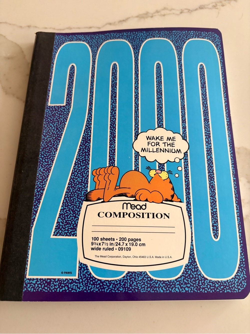 Rare Garfield 2000 Mead Composition Notebook -